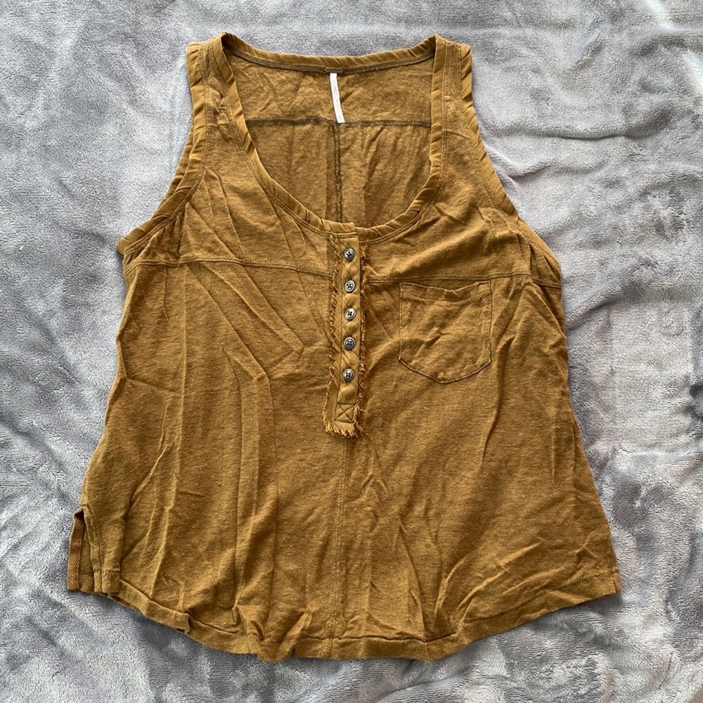 Free People Linen Tank Top | Size XS